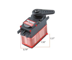 Hitec HSB-9370TH Brushless Digital Multipurpose HV WITH PAD, Titanium Gear, Dual BB Servo (347oz/in | 0.10sec | 1.57 x 0.78 x 1.5