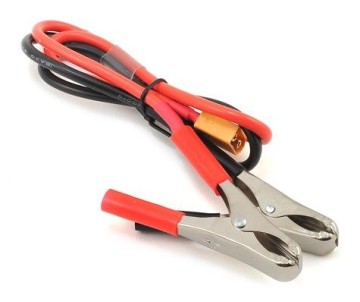 Hitec XT60 DC Input Cable and Clips for X2 Charger