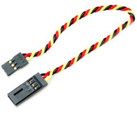 Hitec Twisted 6 inch Heavy Duty Servo Extension Wire