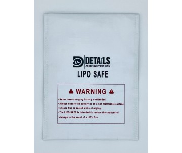 Hobby Details LiPo Battery Safe Bag (White) (23x30cm)
