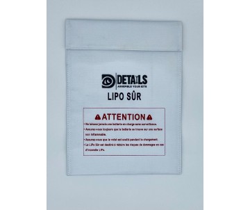 Hobby Details LiPo Battery Safe Bag (White) (23x30cm)