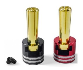 Hobby Details Heatsink Bullet Plug Grips with 5mm Bullets (Black/Red) Hobby Details Heatsink Bullet Plug Grips with 5mm Bullets (Black/Red)