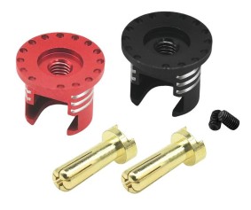 Hobby Details Heatsink Bullet Plug Grips with 5mm Bullets (Black/Red) Hobby Details Heatsink Bullet Plug Grips with 5mm Bullets (Black/Red)