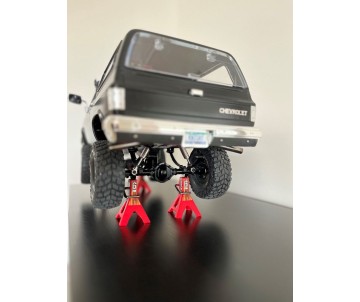 Hobby Details 6 TON Scale Adjustable Height Metal Jack Stand 73x50.5x44.5mm (2)