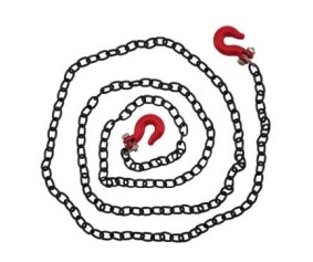 Hobby Details 1/10 RC Crawler Accessories Tow Chain with Red Hooks, Black Chain: 890mm