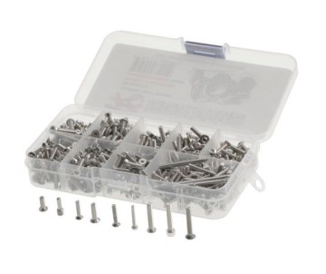 Hobby Details For Axial SCX10III Stainless Steel Screw Set With Box Total 430 Pieces