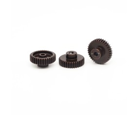 Hobby Details 48P Steel Pinion Gear - Black for 3mm Shaft with M3 set screw (16T)
