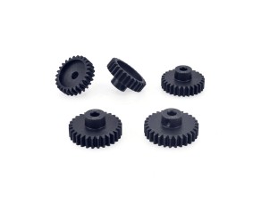 Hobby Details Mod 1 Steel Pinion Gear - Black for 5mm shaft with M4 set screw (20T)