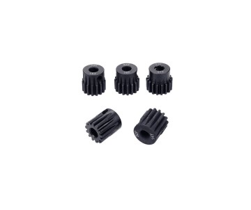 Hobby Details 32P Steel Pinion Gear - Black for 5mm shaft with M4 set screw (18T)