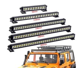 Hobby Details 1/10 Light Bar - 18 LED (White) 5-8V, Roof Mount, 110mm Wide, Receiver Plug