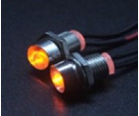 Hobby Details 1/10 RC Body, Front LED Light (Orange) 5-8V, 5mm, Receiver Plug (2) 