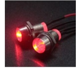 Hobby Details 1/10 RC Body, Front LED Light (Red) 5-8V, 5mm Receiver Plug (2) 