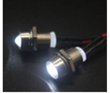 Hobby Details 1/10 RC Body, Front LED Light (White) 5-8V,  5mm, Receiver Plug (2) 