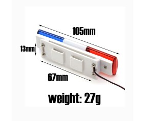 Hobby Details Round Police Light 1/10 & 1/8 RC 105mm x 13mm