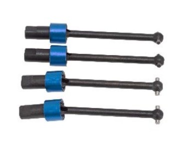 Hobby Details Traxxas 1/18 Teton Aluminum Front & Rear CVD Driveshafts (4) - Blue - Replaces TRA7650