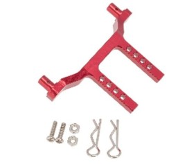 Hobby Details Traxxas 1/18 Teton Aluminum Front Body Mount - Red - Replaces TRA7615