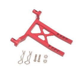 Hobby Details Traxxas 1/18 Teton Aluminum Rear Body Mount - Red - Replaces TRA7615