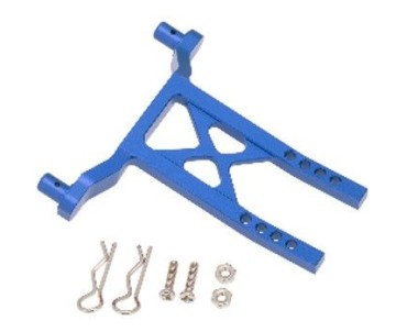 Hobby Details Traxxas 1/18 Teton Aluminum Rear Body Mount - Blue - Replaces TRA7615