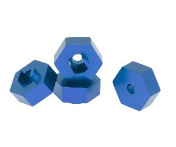 Hobby Details Traxxas 1/18 Teton Aluminum Hex Adaptor (4) - Blue - Replaces TRA7669