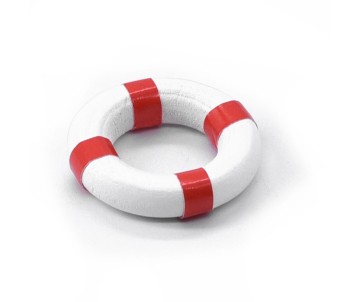Hobby Details Mini Beach Lifebuoy Decorations for 1/24, Diameter 25mm (1)(Red)