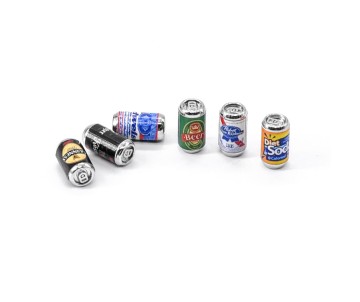 Hobby Details Mini Beer Decorations for 1/24 Cars 6pcs/set (Mixed Set)