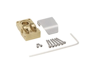 Hobby Details Axial SCX24 Brass Front Differential Cover with Armor Guard Plate (2) Weight: 18.0g