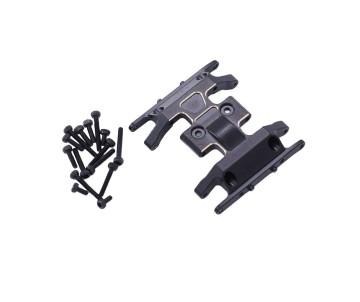 Hobby Details Axial SCX24 Brass Middle Gearbox Skid Plate 1pc Black/Gold Color Weight: 13.8g