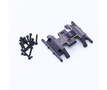 Hobby Details Axial SCX24 Brass Middle Gearbox Skid Plate 1pc Black/Gold Color Weight: 13.8g