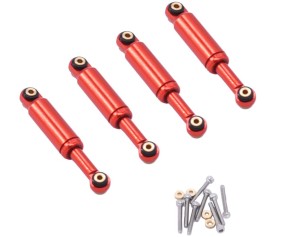 Hobby Details Aluminum Shocks for Axial SCX24 (4)(Red)