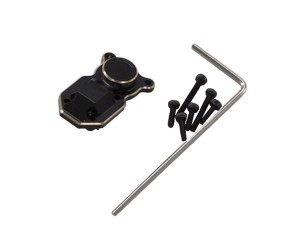 Hobby Details Axial SCX24 Brass Counterweight Axle Housing Cover Black/Gold. Weight: 8.3g