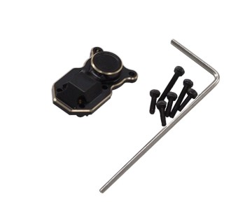 Hobby Details Axial SCX24 Brass Counterweight Axle Housing Cover Black/Gold. Weight: 8.3g