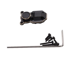 Hobby Details Axial SCX24 Brass Counterweight Axle Housing Cover Black/Gold. Weight: 8.3g