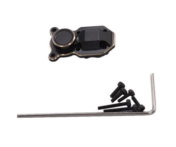 Hobby Details Axial SCX24 Brass Counterweight Axle Housing Cover Black/Gold. Weight: 8.3g