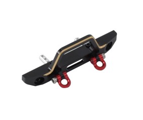 Hobby Details Aluminum Front Bumper for Axial SCX24 Jeep Wrangler (1)(Black/Gold)