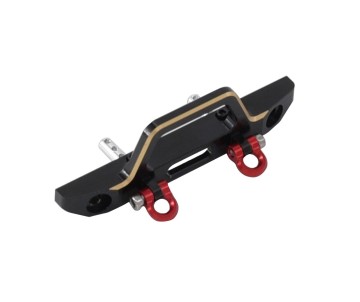 Hobby Details Aluminum Front Bumper for Axial SCX24 Jeep Wrangler (1)(Black/Gold)