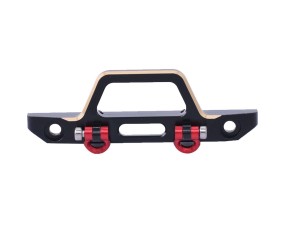 Hobby Details Aluminum Front Bumper for Axial SCX24 Jeep Wrangler (1)(Black/Gold)