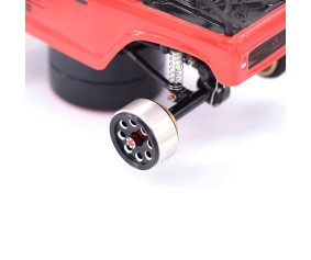 Hobby Details Aluminum SCX24 Scale Wheel Nuts (4)(Red) with installation tool