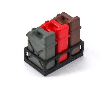 Hobby Details Plastic Mini Oil Tanks with Carriage Base for SCX24 22.8x14.2x7.5mm - 4 pcs