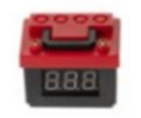 Hobby Details 1/10 Battery Box with Voltage Display - Red/Black