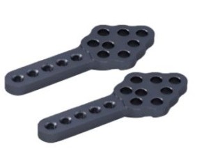 Hobby Details 1/10 RC Crawler Aluminum Shock Mount Keys - Titanium (2)