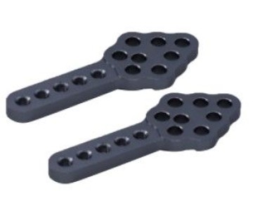 Hobby Details 1/10 RC Crawler Aluminum Shock Mount Keys - Titanium (2)
