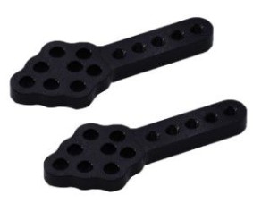 Hobby Details 1/10 RC Crawler Aluminum Shock Mount Keys - Black (2)