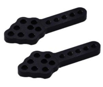 Hobby Details 1/10 RC Crawler Aluminum Shock Mount Keys - Black (2)