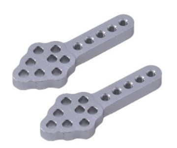 Hobby Details 1/10 RC Crawler Aluminum Shock Mount Keys - Silver (2)
