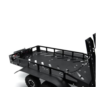 Hobby Details 1/16 to 1/18 Trailer with LED Lights (Trailer Bed 30 x 16 x 8.5 cm)(Ramps 12 x 4 cm) - Black