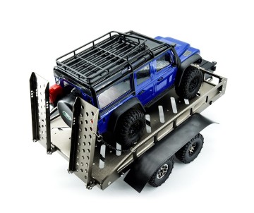 Hobby Details 1/16 to 1/18 Trailer with LED Lights (Trailer Bed 30 x 16 x 8.5 cm)(Ramps 12 x 4 cm) - Ti-Color