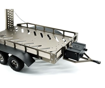 Hobby Details 1/16 to 1/18 Trailer with LED Lights (Trailer Bed 30 x 16 x 8.5 cm)(Ramps 12 x 4 cm) - Ti-Color