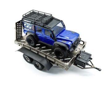 Hobby Details 1/16 to 1/18 Trailer with LED Lights (Trailer Bed 30 x 16 x 8.5 cm)(Ramps 12 x 4 cm) - Ti-Color