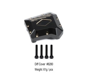 Hobby Details TRX4/TRX6 Brass Axle Differential Cover (1) Weight: 61g