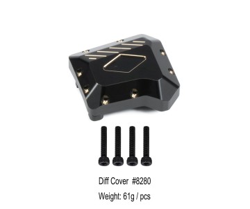 Hobby Details TRX4/TRX6 Brass Axle Differential Cover (1) Weight: 61g